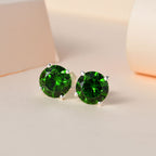 Grüner Zirkonia Ohrringe, 925 Silber ca. 6.45 ct