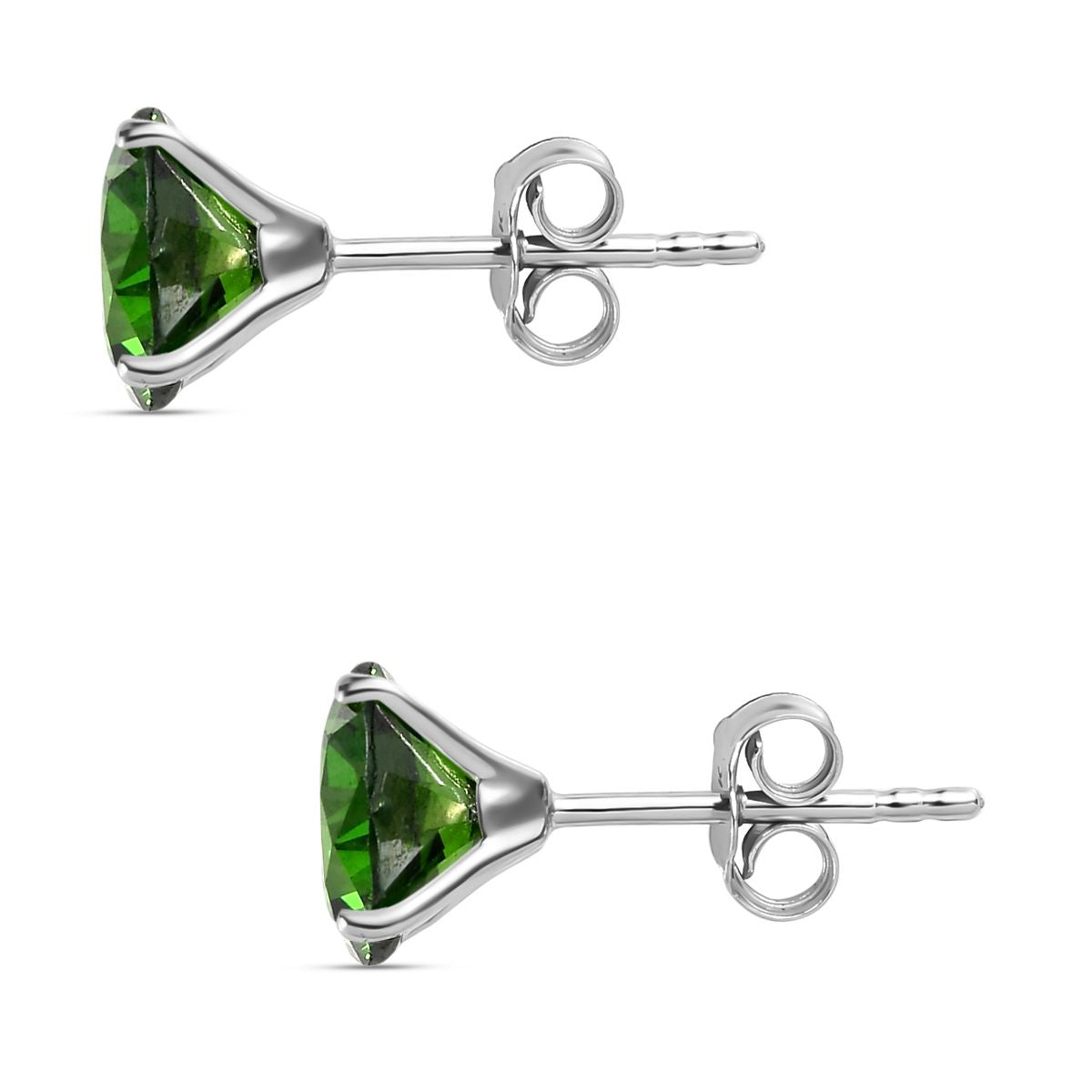 Grüner Zirkonia Ohrringe, 925 Silber ca. 6.45 ct
