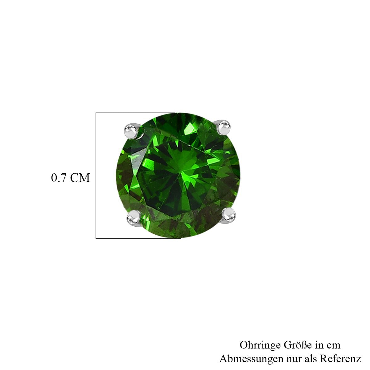 Grüner Zirkonia Ohrringe, 925 Silber ca. 6.45 ct