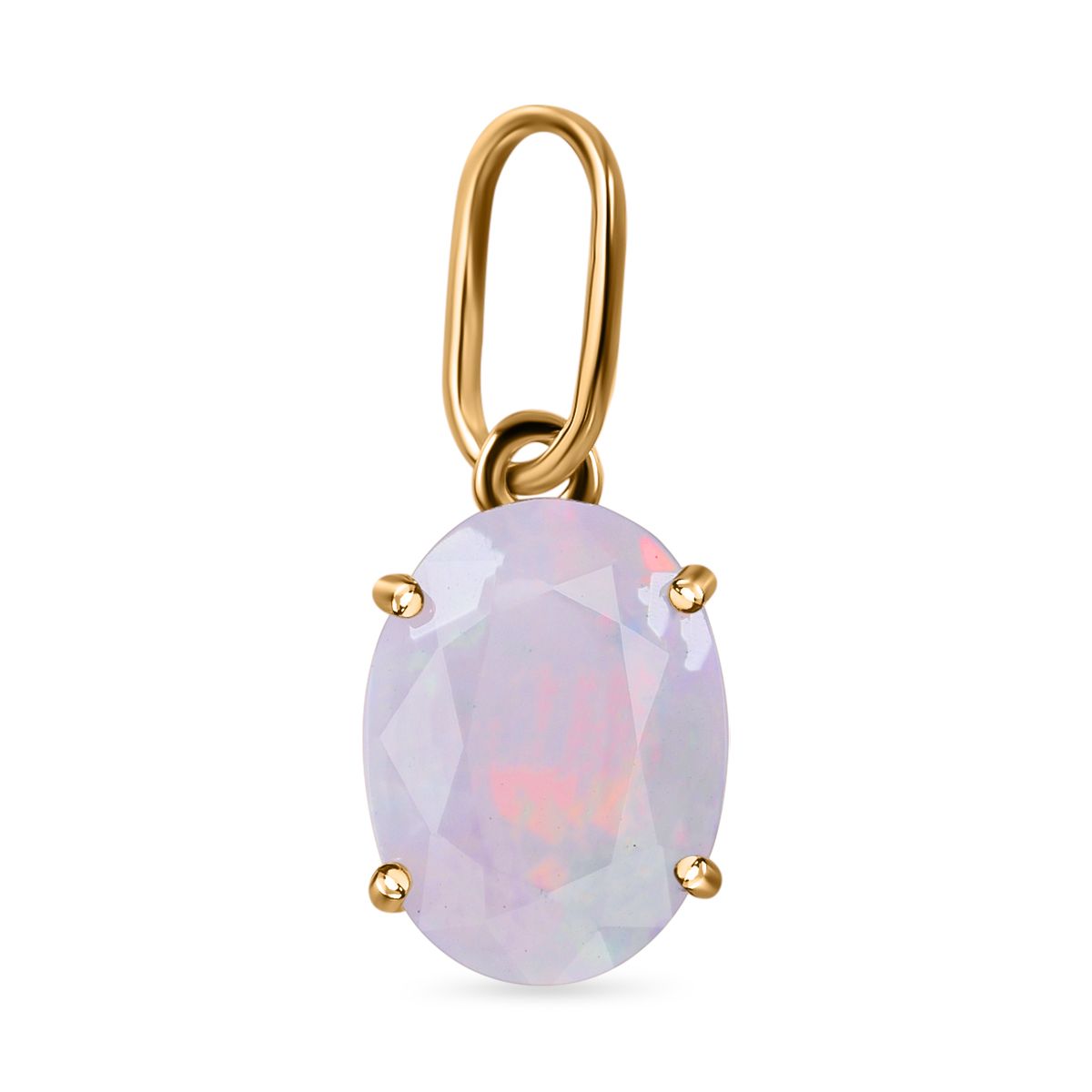 AA Natürlicher, äthiopischer Welo Opal Anhänger 375 Gold ca. 0.79 ct