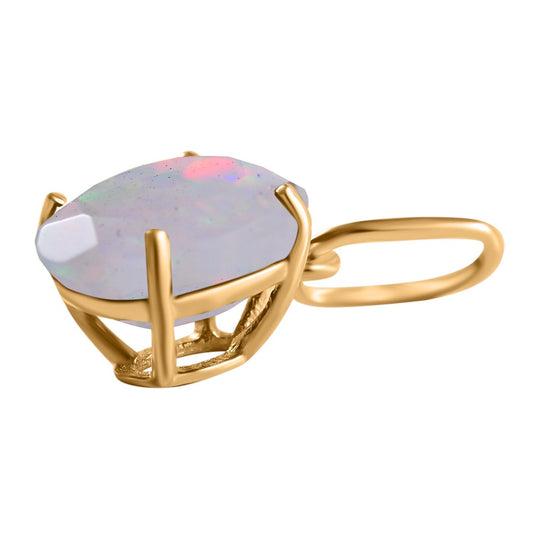 AA Natürlicher, äthiopischer Welo Opal Anhänger 375 Gold ca. 0.79 ct