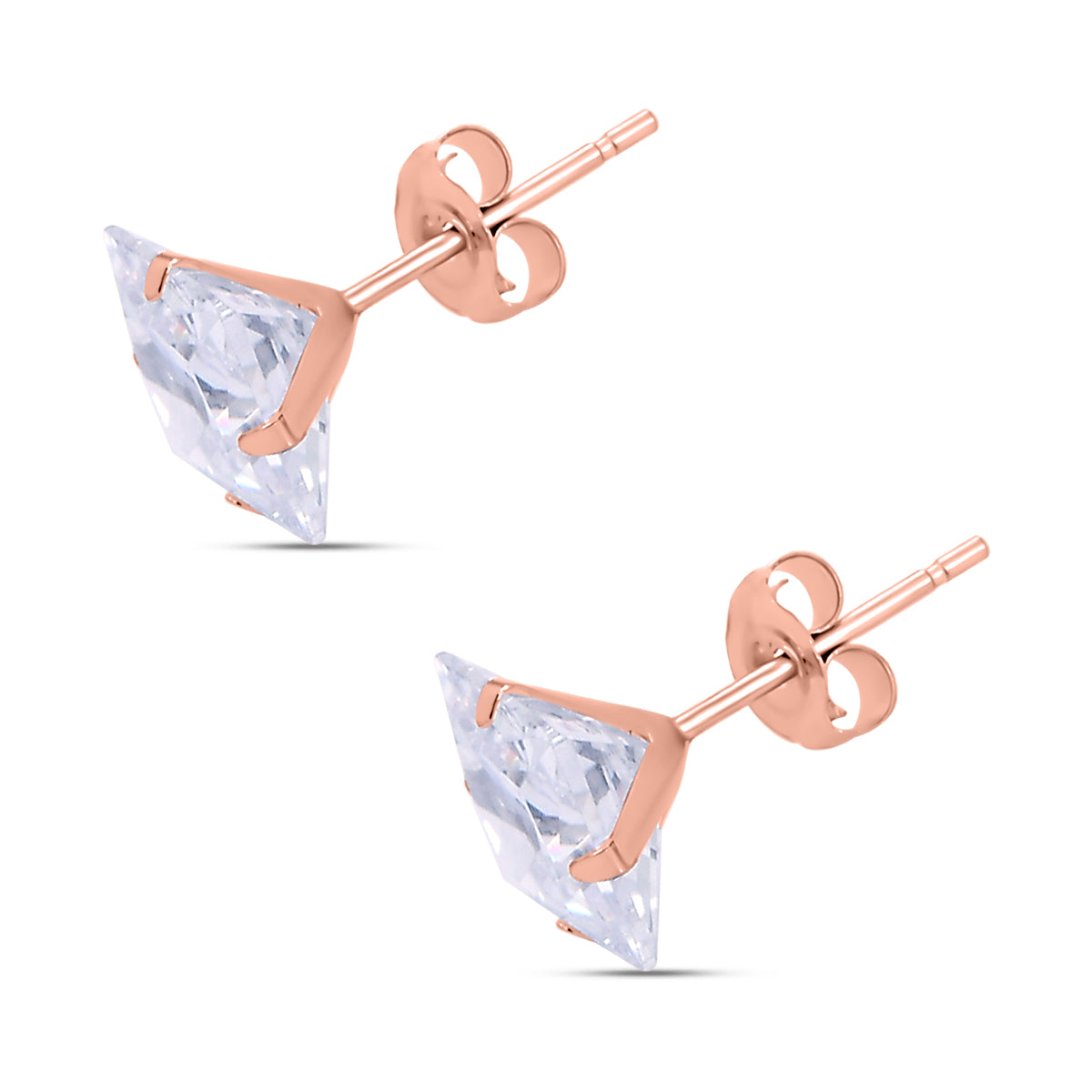 AAA Zirkonia Ohrringe, 585 Roségold ca. 2.50 ct