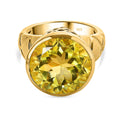 Ouro Verde-Quarz Ring, 925 Silber vergoldet (Größe 16.00) ca. 9.26 ct