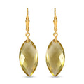 Ouro Verde-Quarz Ohrringe, 925 Silber vergoldet, ca. 23.37 ct