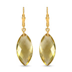Ouro Verde-Quarz Ohrringe, 925 Silber vergoldet, ca. 23.37 ct