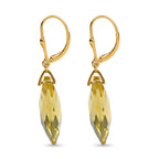 Ouro Verde-Quarz Ohrringe, 925 Silber vergoldet, ca. 23.37 ct