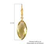 Ouro Verde-Quarz Ohrringe, 925 Silber vergoldet, ca. 23.37 ct