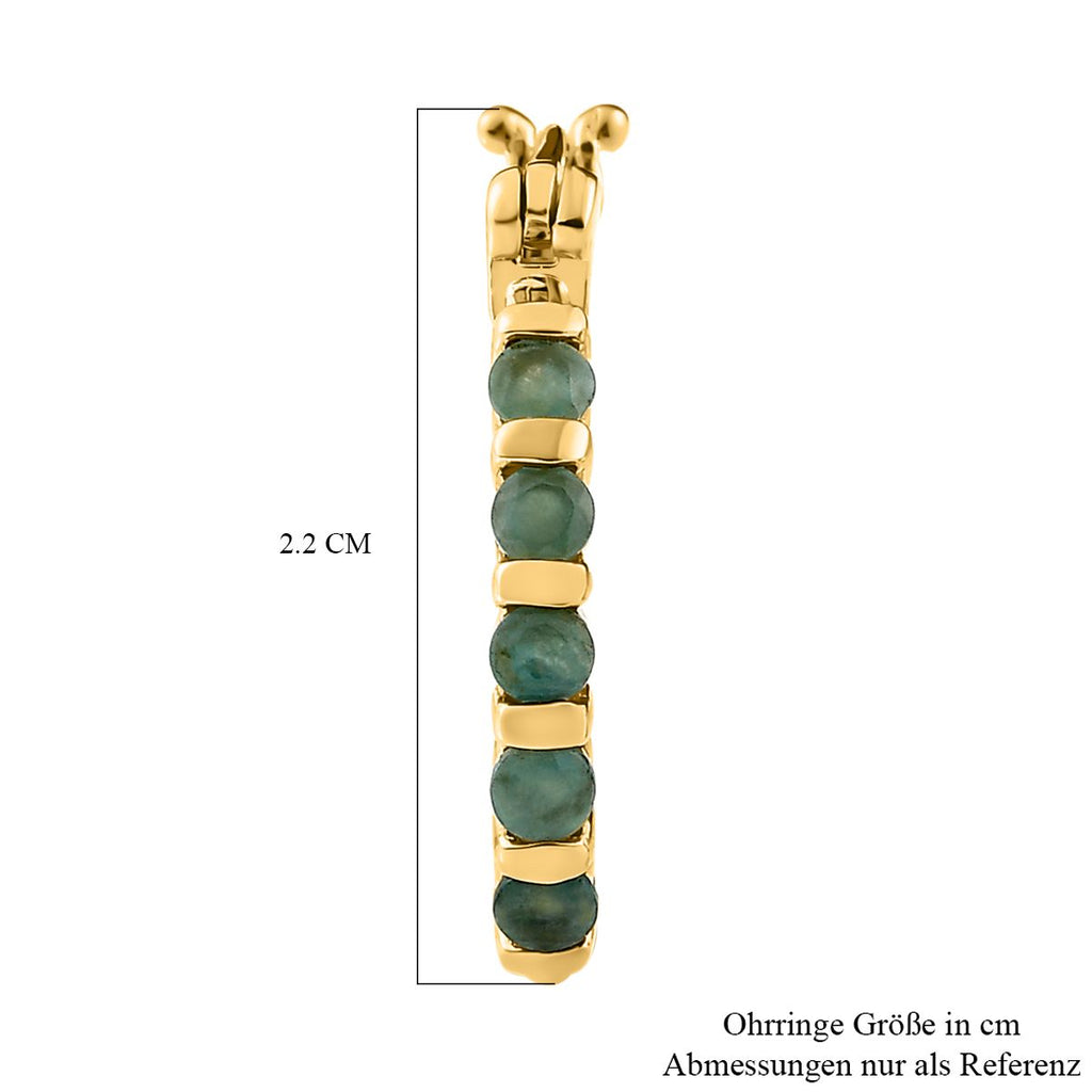 Grandidierit Ohrringe, 925 Silber vergoldet ca. 0.71 ct