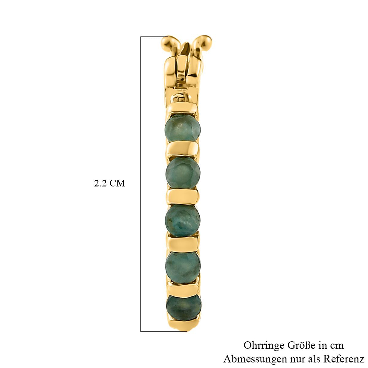 Grandidierit Ohrringe, 925 Silber vergoldet ca. 0.71 ct