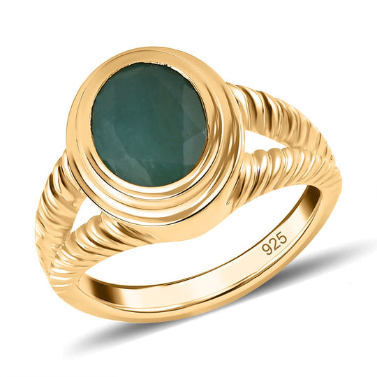 Grandidierit Ring, 925 Silber Gelbgold Vermeil, (Größe 18.00) ca. 2.87 ct