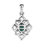 Grandidierit, Weißer Zirkon Anhänger 925 Silber platiniert ca. 0.47 ct