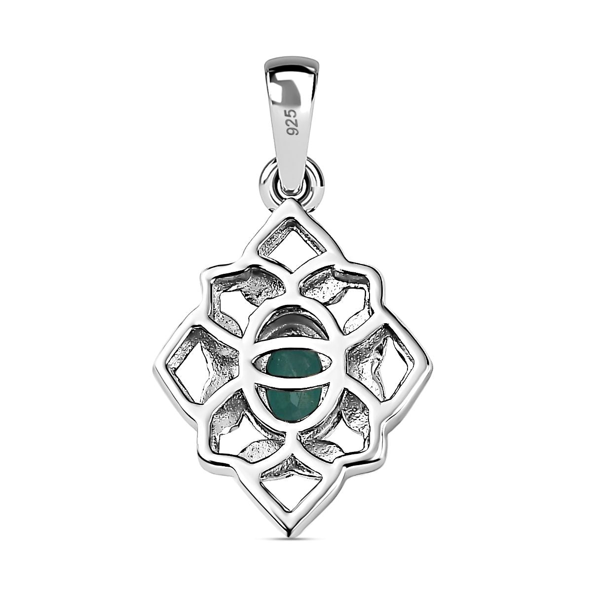 Grandidierit, Weißer Zirkon Anhänger 925 Silber platiniert ca. 0.47 ct