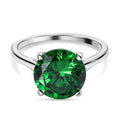 Grüner Zirkonia Ring, 925 Silber (Größe 16.00) ca. 7.33 ct