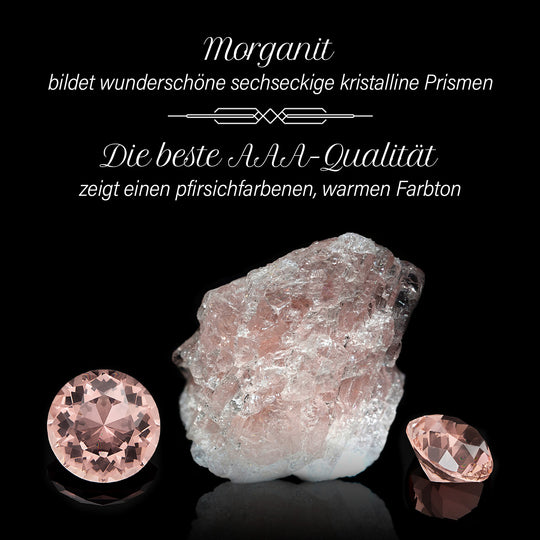 AAA Rosa Morganit, Weißer Diamant Ringe 585 Gold (Größe 19.00)  ca. 1.93 ct
