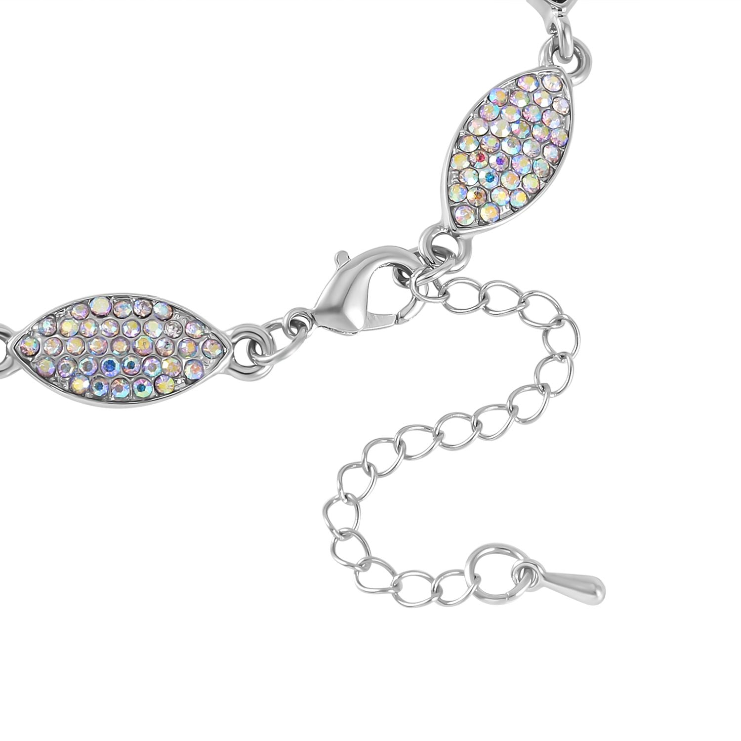 Mehrfarbiger Kristall Armband, ca. 20 cm