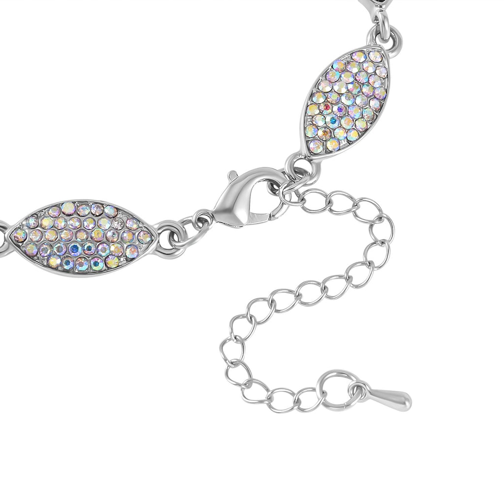 Mehrfarbiger Kristall Armband, ca. 20 cm