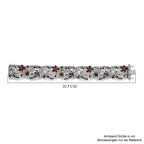 Jardin Kollektion - Himmelblauer Topas, Rhodolith Granat Armband ca. 19 cm 925 Silber platiniert ca. 23.00 ct