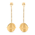 Florale Ohrringe, 375 Gelbgold