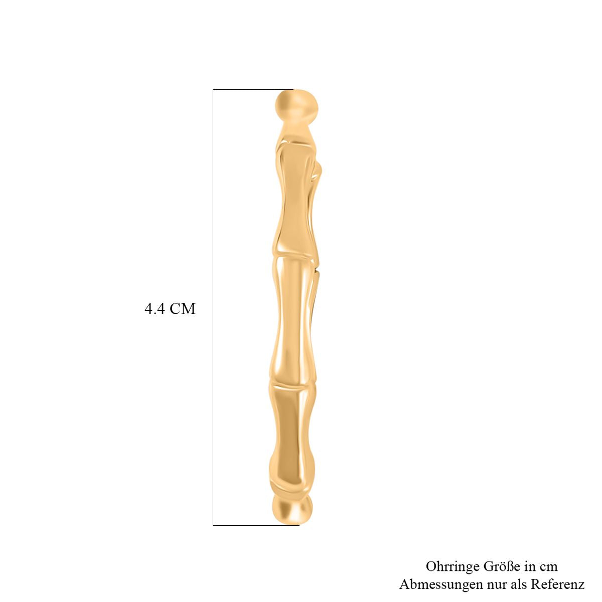 Bambus Design Ohrhänger, ca. 10,00g, goldfarben