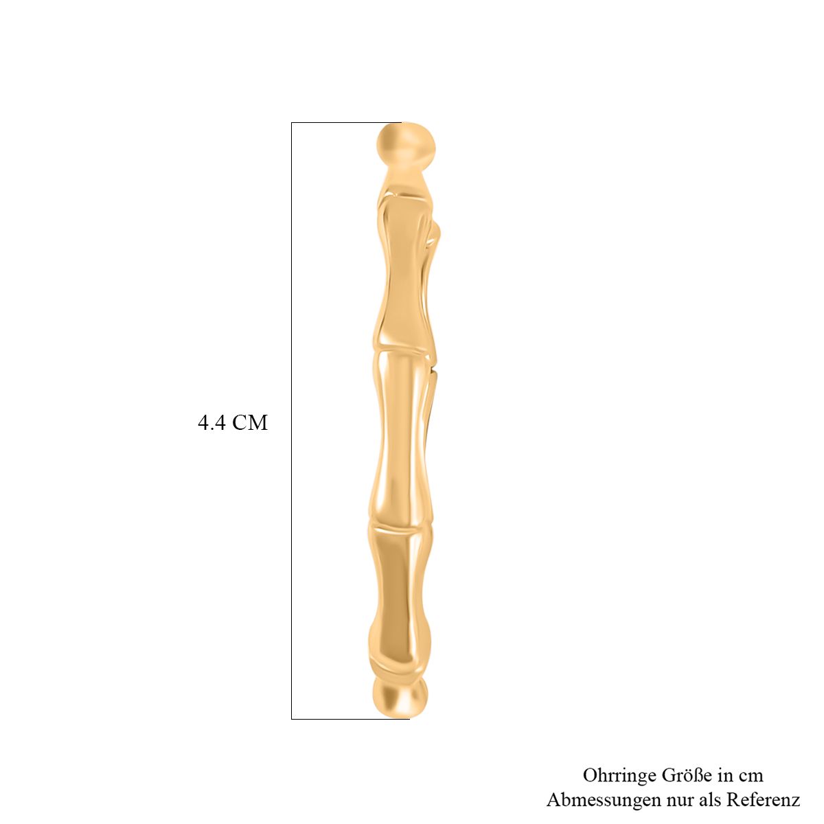 Bambus Design Ohrhänger, ca. 10,00g, goldfarben