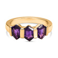 AA Afrikanischer Amethyst Ring, 925 Silber vergoldet (Größe 16.00) ca. 1.85 ct