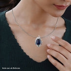Labradorit, Rhodolith Granat Anhänger 925 Silber ca. 10.06 ct