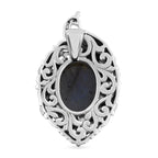 Labradorit, Rhodolith Granat Anhänger 925 Silber ca. 10.06 ct