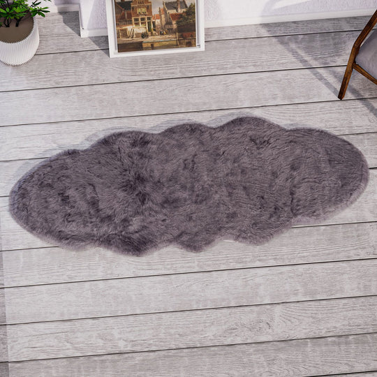 Luxury Edition: Wolkenweicher 2200 GSM Kunstfell Läufer 60x180 cm, Hellgrau