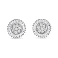 Weißer Diamant Ohrringe, 925 Silber platiniert, ca. 0.50 ct