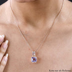 Rose De France Amethyst, mehrfarbiges Turmalin Anhänger, 925 Silber rosévergoldet ca. 6.04 ct