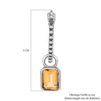 Citrin Ohrringe, Edelstahl, ca. 2.81 ct