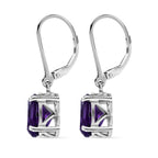 AA Lusaka Amethyst Ohrringe 925 Silber platiniert ca. 3.68 ct