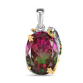 GP Trionfo Kollektion- Wassermelonen Quarz Triplett, roter Granat und Mehrfach-Edelstein-Anhänger - 14,17 ct.