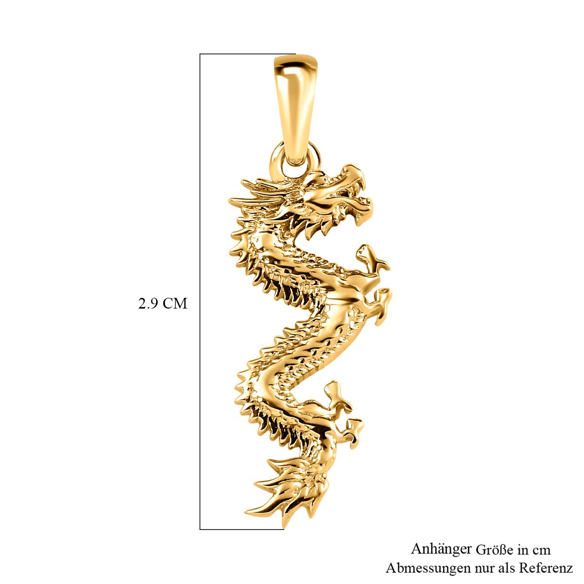 375 Gold Drachen Anhänger, ca. 1,41g
