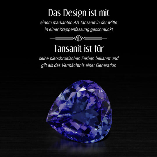 AA Tansanit, weißer Diamant Ring, 585 Gold (Größe 20.00) ca. 2.07 ct