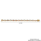 AA Natürlicher, äthiopischer Welo Opal, Weißer Topas Armband ca. 20 cm 925 Silber vergoldet ca. 5.79 ct