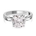 Moissanit Ring, 925 Silber platiniert (Größe 18.00) ca. 3.16 ct