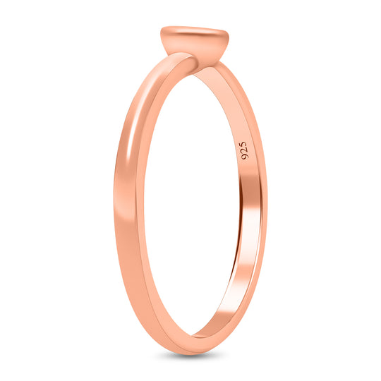 Weißer Diamant I2 Ring, 925 Silber Roségold Vermeil, (Größe 17.00) ca. 0.05 ct