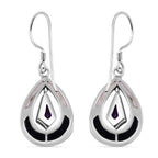 Royal Bali - Afrikanische Amethyst, Abalone Muschel Ohrringe 925 Silber