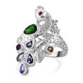 Royal Bali Natürlicher Chromdiopsid, Tansanit Ring, 925 Silber (Größe 17.00) ca. 1.88 ct