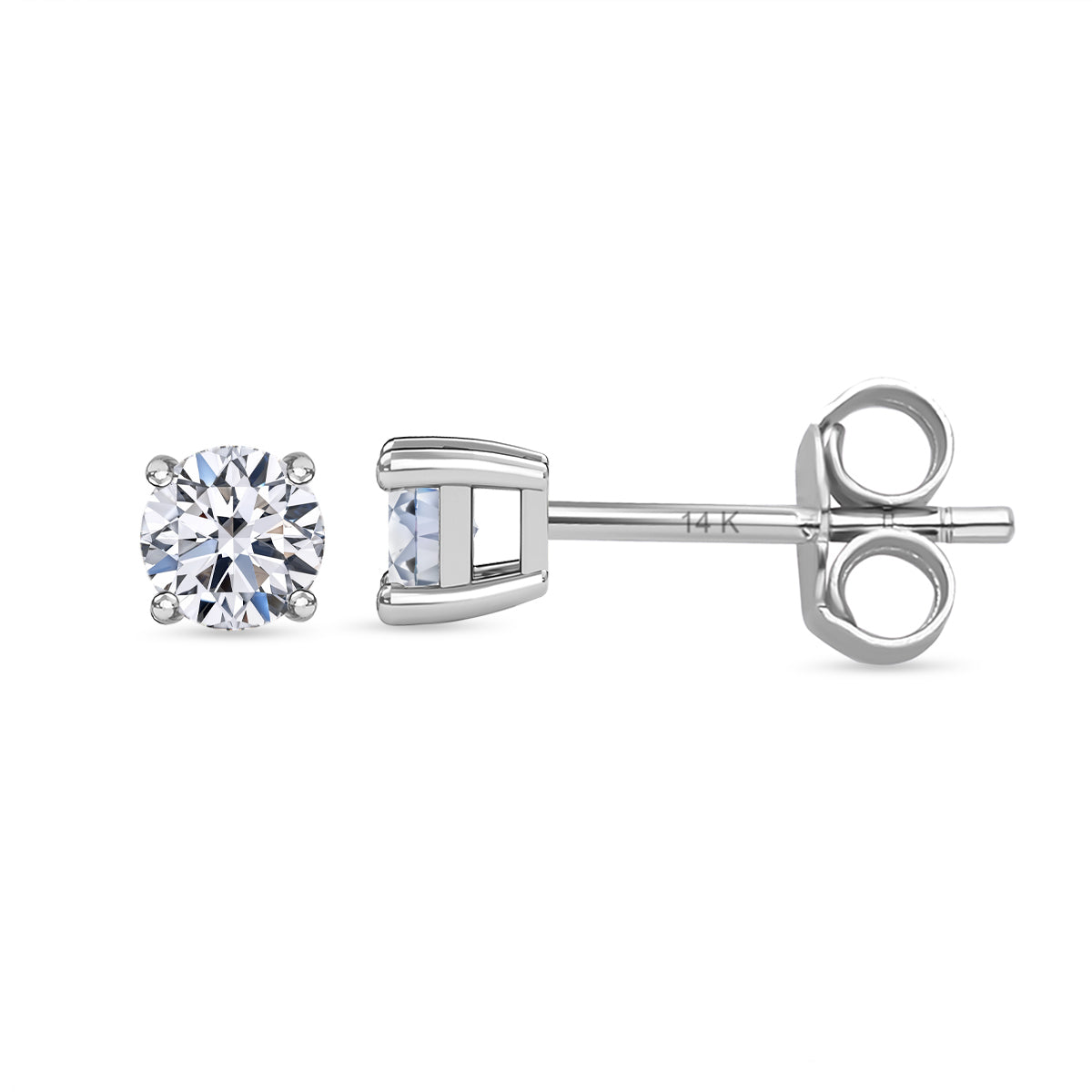 Lab-grown Diamant, IGI zertifiziert SI-GH Ohrringe, 585 Weißgold, ca. 0.50 ct