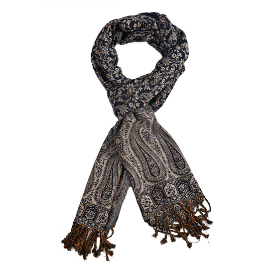 100% Viskose Gewebter Jamawar-Schal, Super Jamawar-Design, 70x190 cm, rot