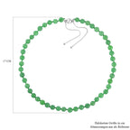 Grüne Jade Halskette ca. 45 cm 925 Silber rhodiniert ca. 198.95 ct