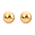 Nugget Kugel Ohrstecker, 585 Gelbgold