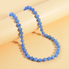 Blaue Jade Halskette ca. 45 cm 925 Silber rhodiniert ca. 213.95 ct