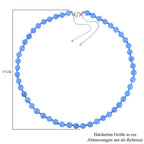 Blaue Jade Halskette ca. 45 cm 925 Silber rhodiniert ca. 213.95 ct