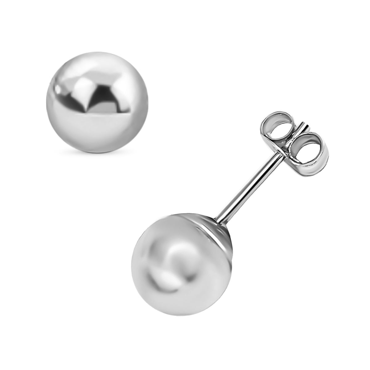 Kugel-Ohrstecker, 585 Weißgold