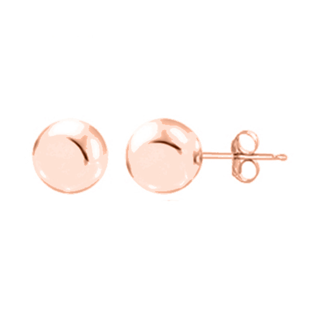 Kugel-Ohrstecker, 585 Roségold