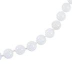 Weiße Jade Halskette ca. 45 cm 925 Silber rhodiniert ca. 208.95 ct