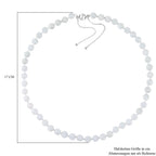 Weiße Jade Halskette ca. 45 cm 925 Silber rhodiniert ca. 208.95 ct